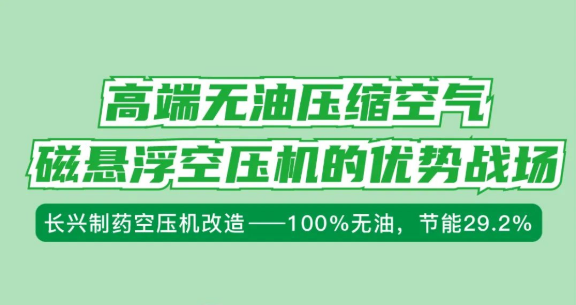 磁懸浮空壓機在生物製藥的應用丨長興製藥節能29.2%