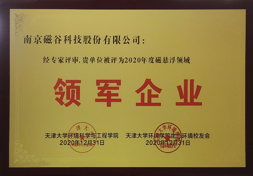 2020年度磁懸浮領域領軍企業